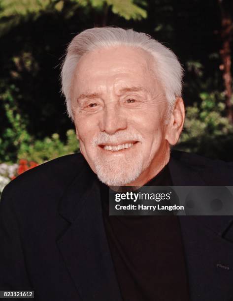 Actor and author Kirk Douglas poses for a portrait in 2005 in Los Angeles, California.