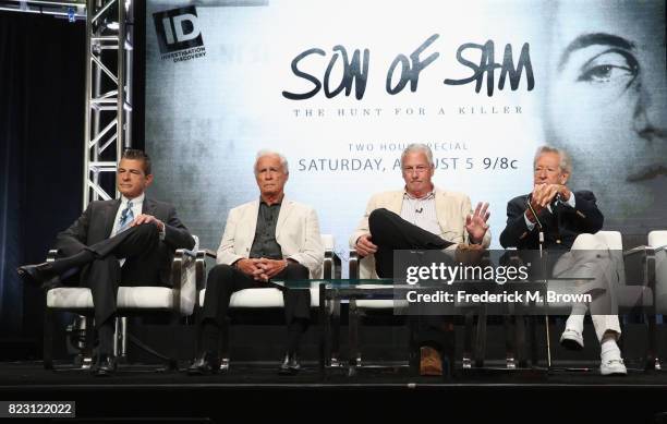 Criminologist/author Dr. Scott Bonn, retired NYPD Detective Marlin Hopkins, survivor Carl Denaro and New York Post Columnist Steve Dunleavy of...