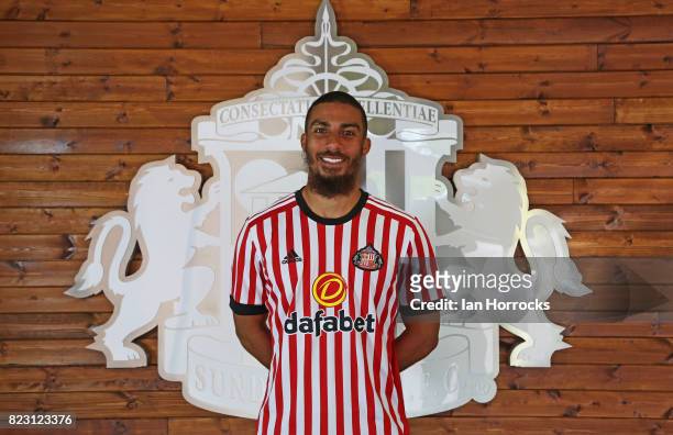 New Sunderland loan signing Lewis Grabban pictured at the Academy of Light on July 26, 2017 in Sunderland, England.