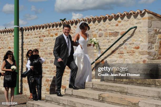 Mariage de Clemence Catherin et Sidney Govou - - Eglise de Replonge -