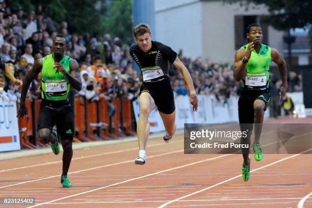 Christophe Lemaitre / Yohan Blake - 100m - - Meeting de Montreuil - Pro Athle Tour,