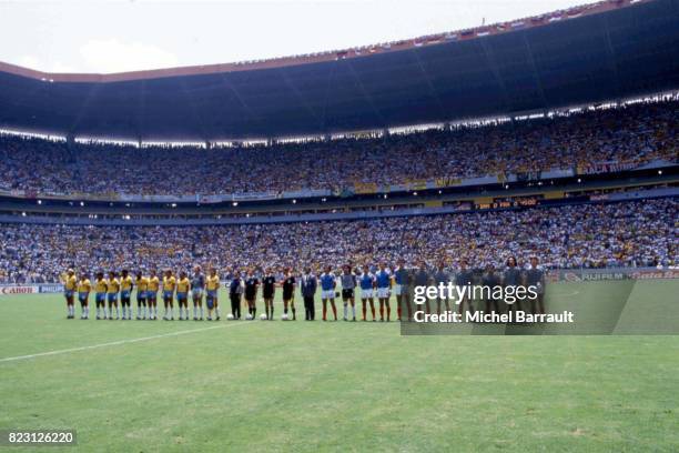Equipe du Bresil et de France - - France / Bresil - Quart de Finale de la Coupe du Monde 1986 ,