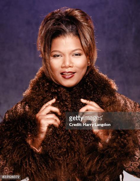 Rapper and actress Queen Latifah poses for a portrait in 1998 in Los Angeles, California.