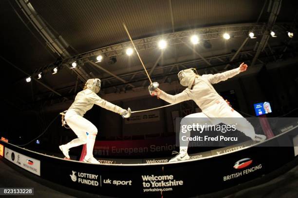 Olga KHARLAN / Aleksandra SOCHA - Sabre - - Finale Sabre Championnat d Europe d Escrime -Sheffield,