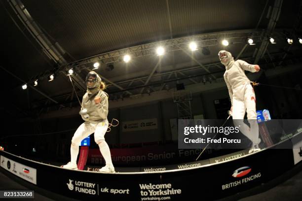 Olga KHARLAN / Aleksandra SOCHA - Sabre - - Finale Sabre Championnat d Europe d Escrime -Sheffield,