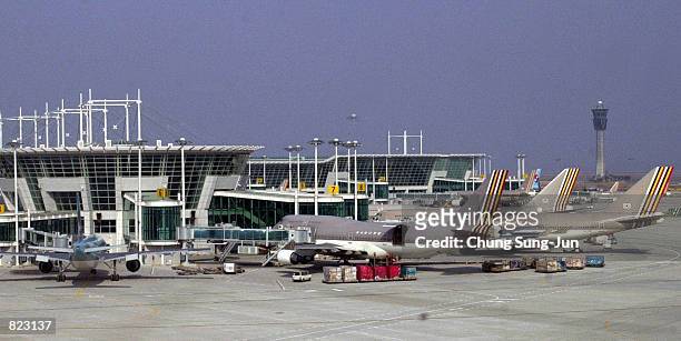 General view of the newly opened Incheon International Airport that lays 32 miles west of Seoul, South Korea, April 6, 2001. South Korea hopes the...