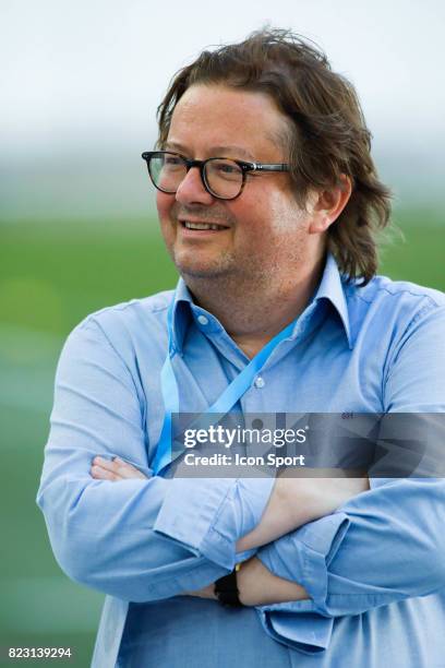 Marc Coucke of KV Ostende during the training session before the UEFA Europa League qualifying match between Marseille and Ostende at Stade Velodrome...