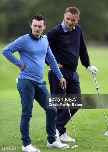 Brian Carroll of GUI NAtional Academy with Ciaran Carroll of Ashbourne Golf Club during the Golfbreaks.com PGA Irish Qualifier at Headfort Golf Club...