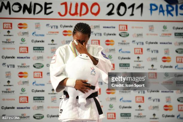 Joie de Audrey TCHEUMEO - Finale -78kg - - Championnats du Monde de Judo 2011 - Paris,
