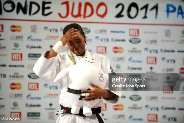 Joie de Audrey TCHEUMEO - Finale -78kg - - Championnats du Monde de Judo 2011 - Paris,