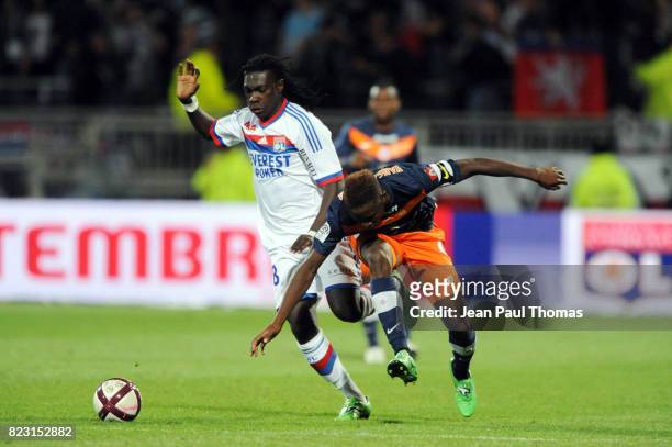 Bafetimbi GOMIS / Mapou YANGA MBIWA - - Lyon / Montpellier - 4eme journee de Ligue 1 -
