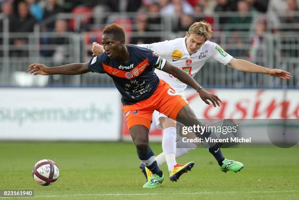 Mapou YANGAMBIWA / Nolan ROUX - - Brest / Montpellier - 6e journee Ligue 1,