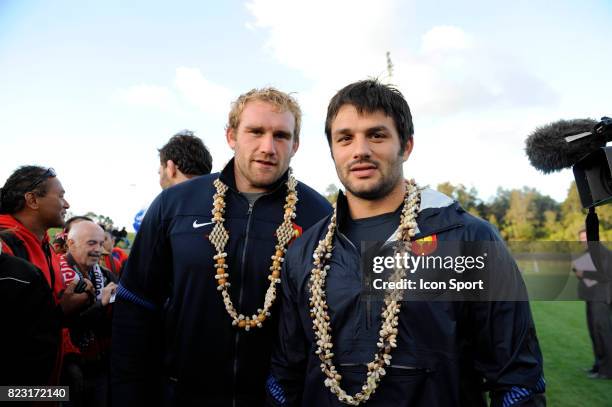 Romain MILLO CHLUSKI / Fabrice ESTEBANEZ - - Entrainement France - Coupe du Monde de Rugby 2011 - Auckland,