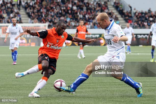 Innocent EMEGHARA / Stephane GRICHTING - - Lorient / Auxerre - 7eme journee de Ligue 1,