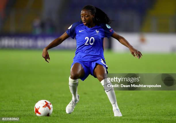 Kadidiatou Diani of France runs with the ball during the Group C match between Switzerland and France during the UEFA Women's Euro 2017 at Rat...