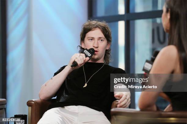 Musician Ryan Hennessy visit Build to discuss their new EP "Picture This" at Build Studio on July 26, 2017 in New York City.