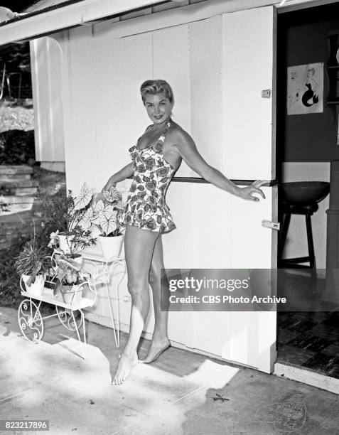 Esther Williams poses for a photo shoot at her home in Hollywood CA. Esther Williams to narrate the second in a series of CBS television specials,...