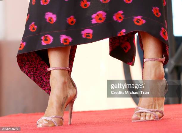 Jennifer Aniston, shoe detail, attends the ceremony honoring Jason Bateman with a Star on The Hollywood Walk of Fame held on July 26, 2017 in...