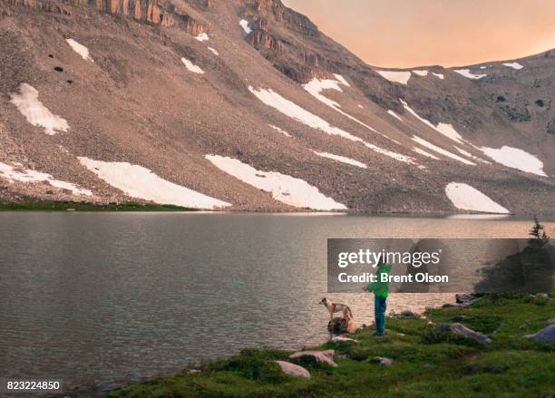 fly fishing in the high uintas - high-uintas-wilderness stock pictures, royalty-free photos & images