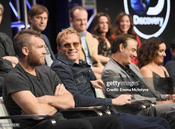 Actors Mark Duplass, Jeremy Bobb, Elizabeth Reaser and Lynn Collins Actors Sam Worthington, Paul Bettany, Chris Noth and Keisha Castle-Hughes at the...