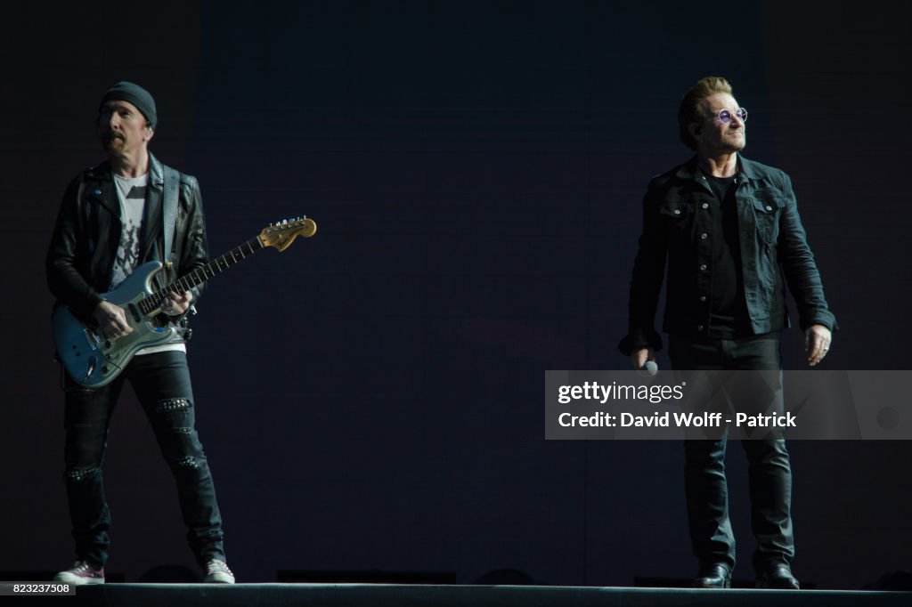 U2 Performs At Stade De France