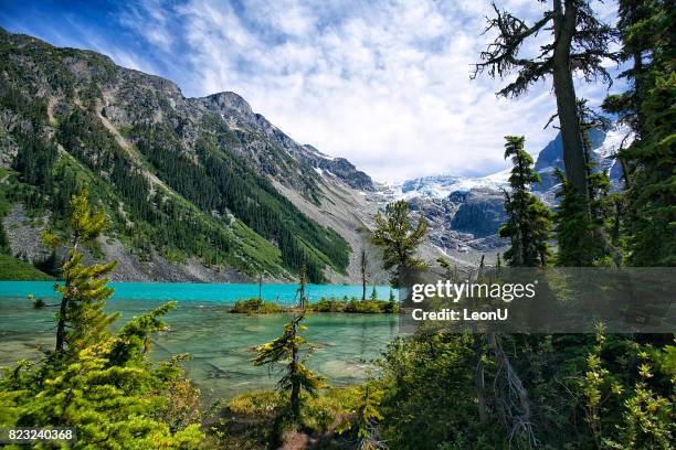 joffre lakes in summer, bc, canada - pemberton valley stock pictures, royalty-free photos & images