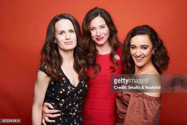 Elizabth Reaser, Lynn Collins and Keisha Castle-Hughes of Discovery Communications 'Discovery Channel - Manhunt: Unabomber' pose for a portrait...