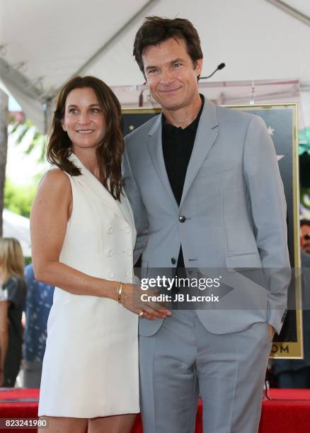 Amanda Anka and Jason Bateman attend The Hollywood Walk of Fame Star Ceremony honoring Jason Bateman on July 26, 2017 in Hollywood, California.