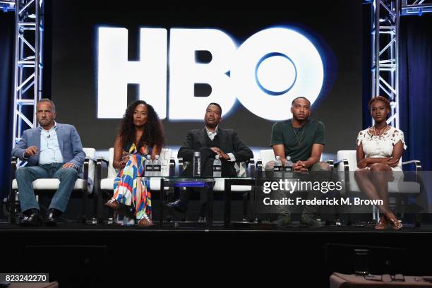 Executive producer George Pelecanos, director Sonja Sohn, Baltimore PD Chief Melvin Russell, activast Kwame Rose and youth organizer Makayla...