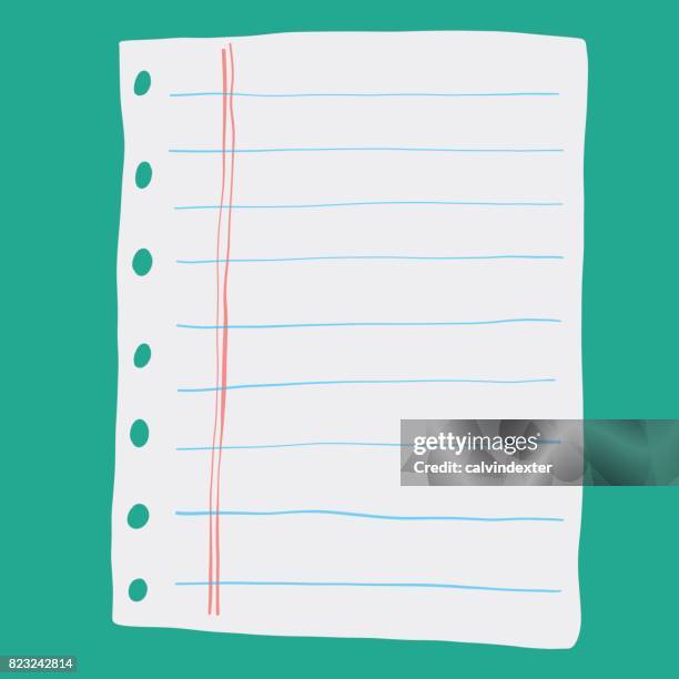 notebook-seite - liniertes papier stock-grafiken, -clipart, -cartoons und -symbole