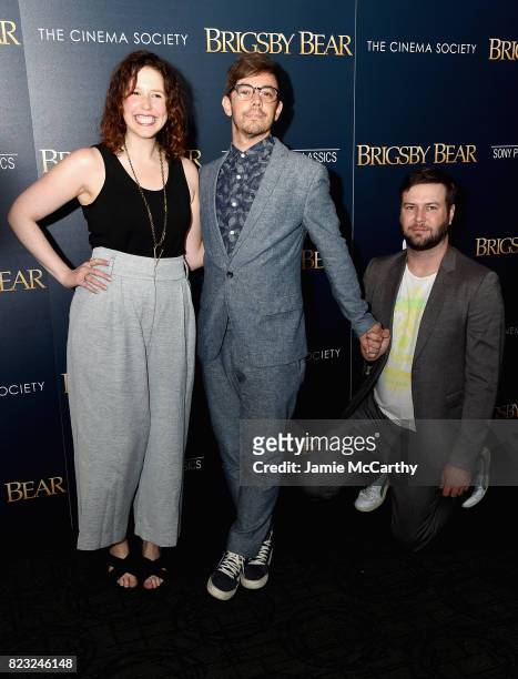 Vanessa Bayer, Jorma Taccone and Taran Killam attend the Sony Pictures Classics Screening Of "Brigsby Bear" at Landmark Sunshine Cinema on July 26,...