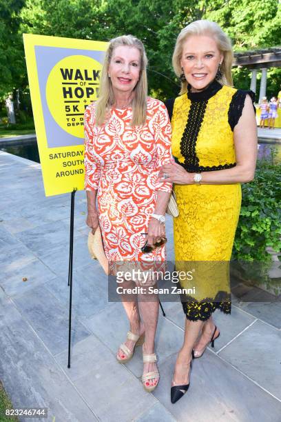 Princess Yasmin Aga Khan and Audrey Gruss attend Kick-off for Second Annual Walk of Hope + 5K Run at Fairwind on July 21, 2017 in Southampton, New...