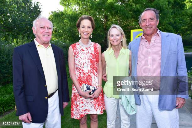 Tim Mortimer, Susan Mortimer, Jane Bunn and George Bunn attend Kick-off for Second Annual Walk of Hope + 5K Run at Fairwind on July 21, 2017 in...