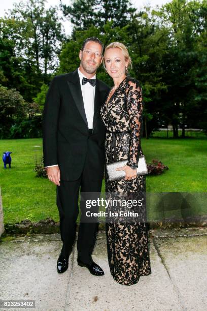 Klaus Kubin and his wife during the International Salzburg Association Gala on July 26, 2017 in Salzburg, Austria.