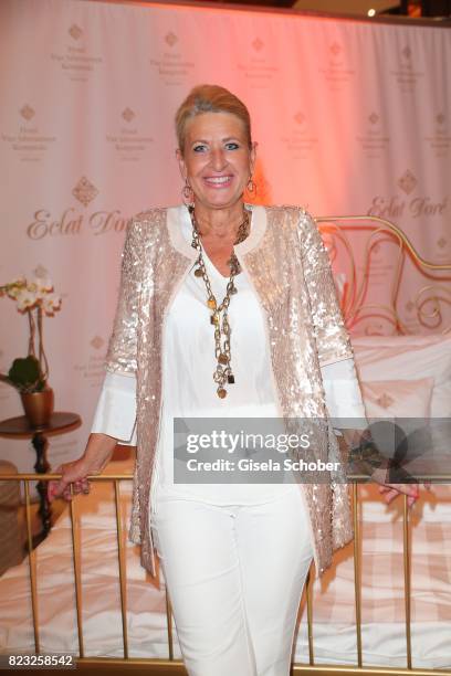 Raphaela Ackermann, sister of Thomas Gottschalk, during the Hotel Vier Jahreszeiten summer party 'Eclat Dore' on July 26, 2017 in Munich, Germany.