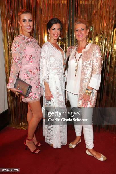 Verena Kerth, Claudia Schwarz, founder of InStyle Productions, and Raphaela Ackermann, sister of Thomas Gottschalk, during the Hotel Vier...