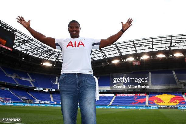 Kelvin Beachum of the New York Jets poses for a photo prior to the match between the Tottenham Hotspur and the Roma during the International...