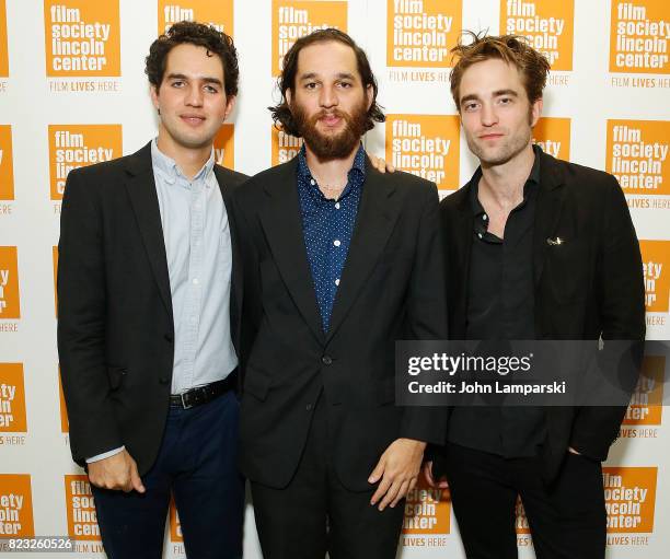 Benny Safdie, Josh Safdie and Robert Pattison attend Film Society of Lincoln Center presents "Good Time" at Walter Reade Theater on July 26, 2017 in...