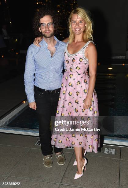 Kyle Mooney and Claire Danes attend The Cinema Society's Screening Of "Brigsby Bear"- After Party at Landmark Sunshine Cinema on July 26, 2017 in New...