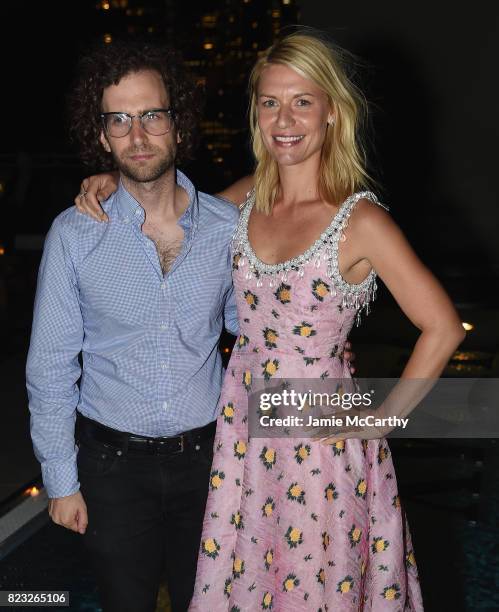 Kyle Mooney and Claire Danes attend The Cinema Society's Screening Of "Brigsby Bear"- After Party at Landmark Sunshine Cinema on July 26, 2017 in New...