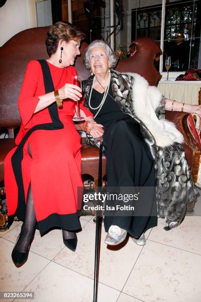 Helga Rabl-Stadler, Fuerstin 'Manni' Marianne Sayn-Wittgenstein-Sayn during the International Salzburg Association Gala on July 26, 2017 in Salzburg,...