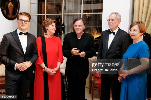 Helga Rabl-Stadler, Markus Hinterhaeuser, Alexander van der Bellen, president of Austria, and his wife Doris Schmidauer during the International...