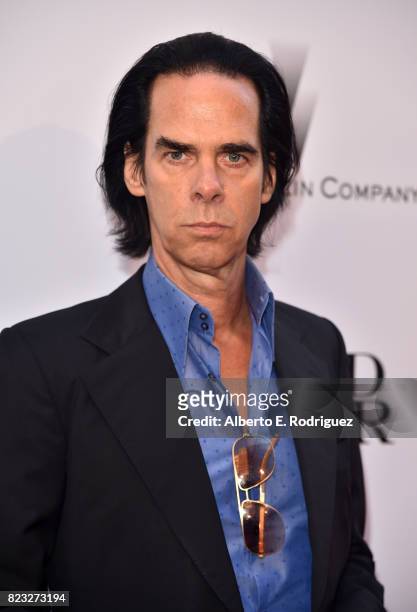 Composer Nick Cave attends the premiere of The Weinstein Company's "Wind River" at The Theatre at Ace Hotel on July 26, 2017 in Los Angeles,...