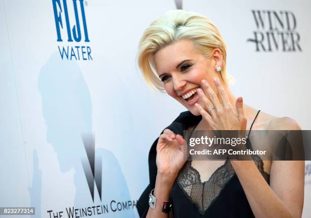 Actress Maggie Grace attends the Weinstein Company 'Wind River" Los Angeles Premiere at the theater at Ace Hotel, on July 26 in Los Angeles,...