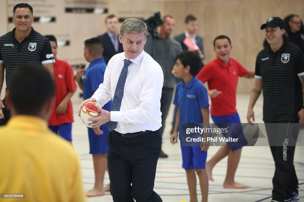 Prime Minister Bill English Attends Rugby League World Cup Event