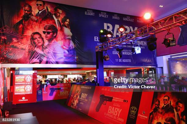 General view of atmosphere during the "Baby Driver" Mexico City premier at Cinemex Antara Polanco on July 26, 2017 in Mexico City, Mexico.
