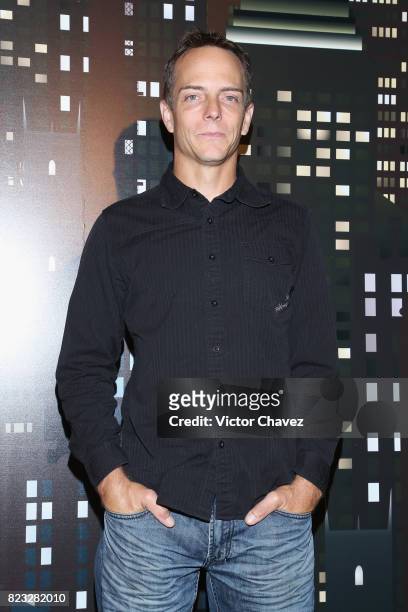 Stuntman Jeremy Fry attends the "Baby Driver" Mexico City premier at Cinemex Antara Polanco on July 26, 2017 in Mexico City, Mexico.