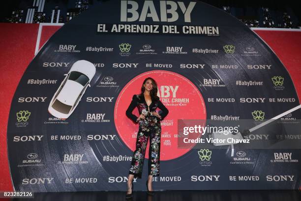 Actress Eiza Gonzalez attends the "Baby Driver" Mexico City premier at Cinemex Antara Polanco on July 26, 2017 in Mexico City, Mexico.