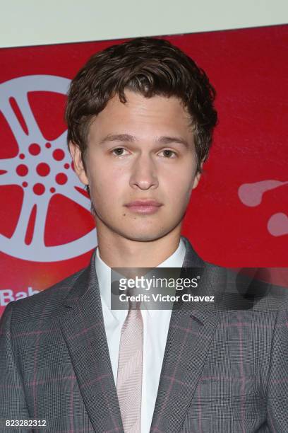 Actor Ansel Elgort attends the "Baby Driver" Mexico City premier at Cinemex Antara Polanco on July 26, 2017 in Mexico City, Mexico.