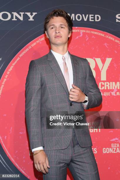 Actor Ansel Elgort attends the "Baby Driver" Mexico City premier at Cinemex Antara Polanco on July 26, 2017 in Mexico City, Mexico.